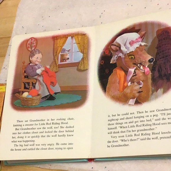 COPY - Little Red Riding Hood antique 3D hardcover board book Grossett & Dunlap - Picture 9 of 14